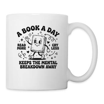 Book Lover Design – A Book a Day - Mug - white - Right