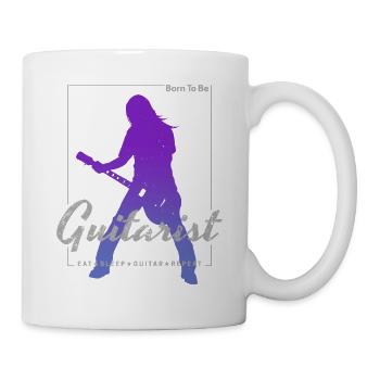 Gitarrist Design Born To Be Guitarist für Musiker - Tasse - Weiß - Rechts