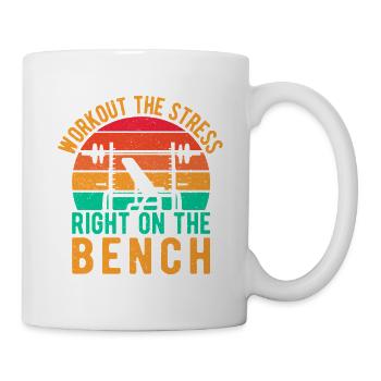 Motivation fitness Entraînement de bodybuilder Le stress - Mug blanc - blanc - Droite