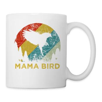 Mama Bird Retro Vintage-Muttertags-Ästhetik - Tasse - Weiß - Rechts