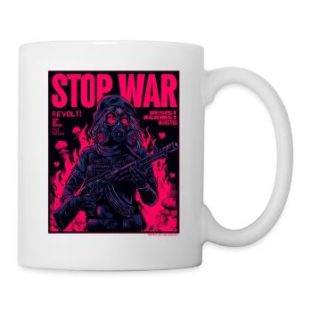 Neon Stop-War Protest - Mug - white - Right