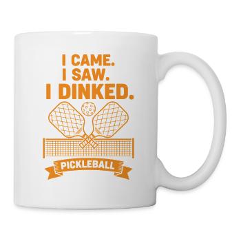 Pickleball, ich kam, ich sah, ich habe lustigen Spieler gehabt. - Tasse - Weiß - Rechts
