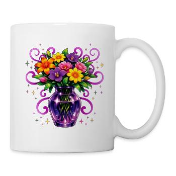 Beltane-Segnungen Mai-Day-Mystische Blume - Tasse - Weiß - Rechts