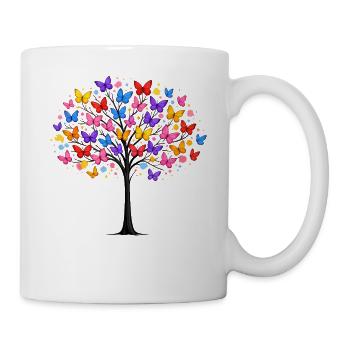 Butterflies Tree Nature Butterfly Lover - Mug - white - Right