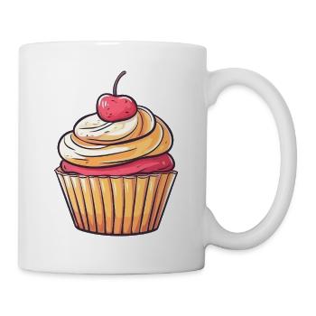 Illustration de cupcakes Krem aux cerises - Mug blanc - blanc - Droite