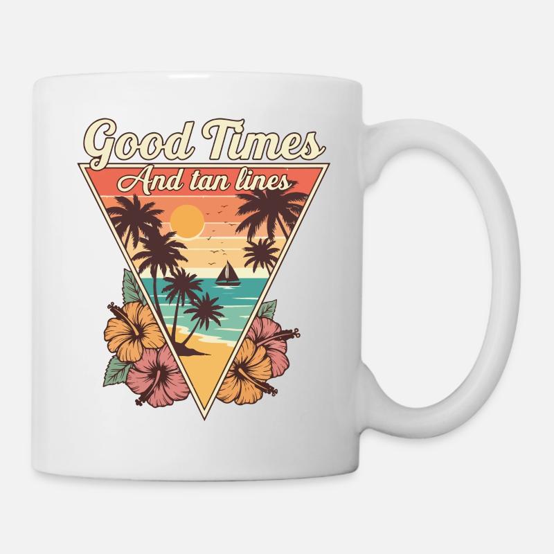 Gute Zeiten, Sonnenstrahlen - Tasse - Weiß