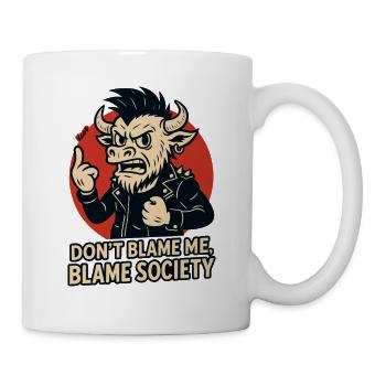 Attitude punk de Taureau Rebelle - Mug blanc - blanc - Droite