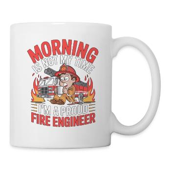 Ingénieur incendie Le matin n’est pas mon temps Service d’incendie - Mug blanc - blanc - Droite