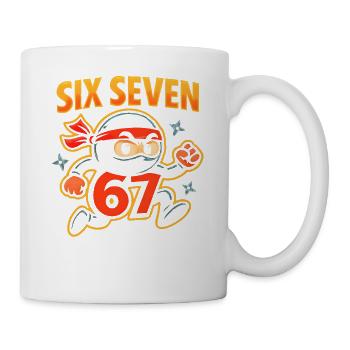 Six Seven 67 Italian Brainrot Ninja Humor Funny - Mug - white - Right