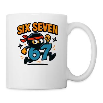 Six Seven 67 Italian Brainrot Ninja Humor Funny - Mug - white - Right