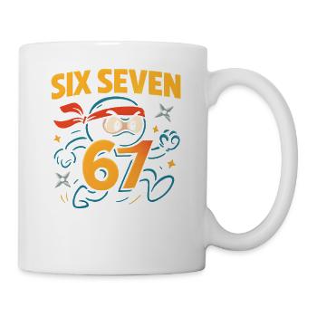 Six Seven 67 Italian Brainrot Ninja Humor Funny - Mug - white - Right