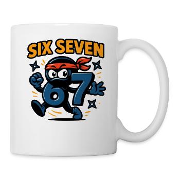 Six Seven 67 Italian Brainrot Ninja Humor Funny - Mug - white - Right