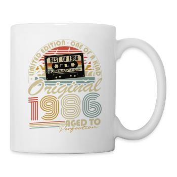 Cadeau d’anniversaire vintage original de 1986 - Mug blanc - blanc - Droite