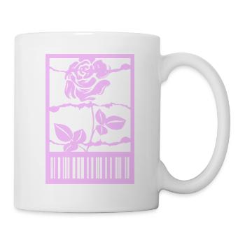Gothic Rose Stacheldraht Strichcode Urban Style - Tasse - Weiß - Rechts