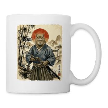Samurai, Capybara, Japanische Kunst, Anime - Tasse - Weiß - Rechts