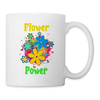 Flower Power  - Tasse - Weiß - Rechts
