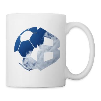 NR. 8 FUßBALLER NUMMER 8 FUßBALL 8. GEBURTSTAG - Tasse - Weiß - Rechts