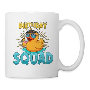 Duck Captain Geburtstagsstaffel Strand-Sommerkreuzfahrt - Tasse - Weiß - Rechts