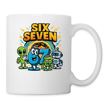 Six Seven 67 Italian Brainrot Nerd Humour Drôle - Mug blanc - blanc - Droite