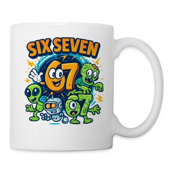 Six Seven 67 Italian Brainrot Nerd Humour Drôle - Mug blanc - blanc - Droite