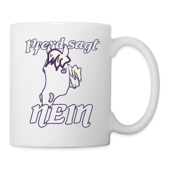 Norweger sagt Nein Lustiges freches Pferde  - Tasse - Weiß - Rechts