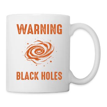 Avertissement : Parlez des trous noirs - Mug blanc - blanc - Droite