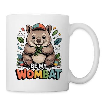 Be My Wombat – bunter Kuschel-Wombat - Tasse - Weiß - Rechts