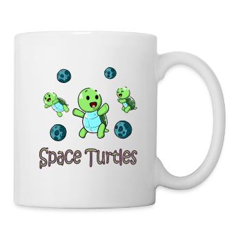 Space Turtles Astronauten Baby Schildkröte  - Tasse - Weiß - Rechts