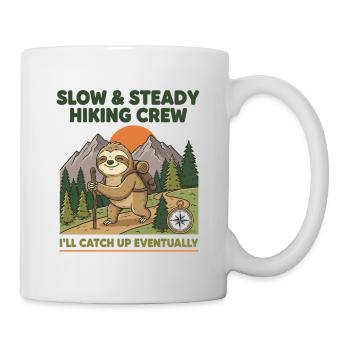 Slow & Steady Hiking Sloth Crew - Mug - white - Right