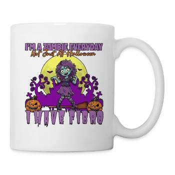 Zombie-Alltagsbewusstsein für Fibromyalgie - Tasse - Weiß - Rechts