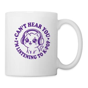 Casques K-Pop Cat Music Kawaii - Mug blanc - blanc - Droite