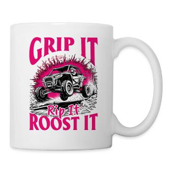 UTV Off Road Girl Woman 4 Wheeler Side by side - Tasse - Weiß - Rechts