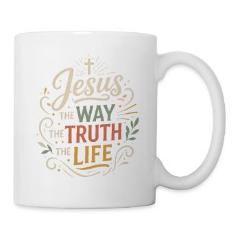 Verset biblique de Jésus, La voie de la vérité, la vie - Mug blanc - blanc - Droite