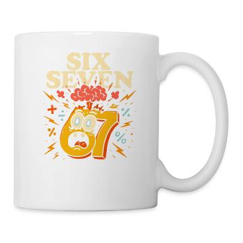 Six Seven 67 Italian Brainrot Nerd Humour Drôle - Mug blanc - blanc - Droite