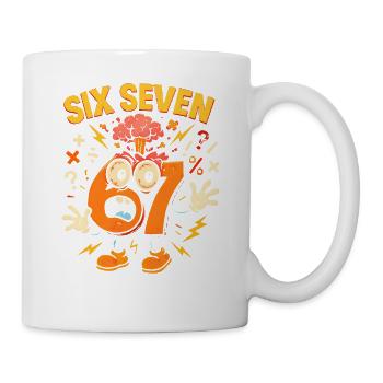 Six Seven 67 Italian Brainrot Nerd Humour Drôle - Mug blanc - blanc - Droite