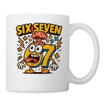 Six Seven 67 Italian Brainrot Nerd Humour Drôle - Mug blanc - blanc - Droite