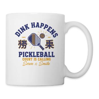 Pickleball Funny Player Dink Happens Love - Mug - white - Right