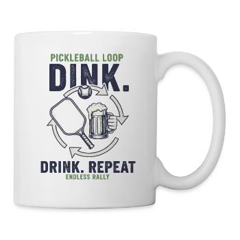 Joueur drôle de pickleball Dink Drink Répéter Jouer - Mug blanc - blanc - Droite