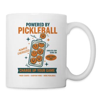 Pickleball propulsé par Joueur drôle de Pickleball - Mug blanc - blanc - Droite