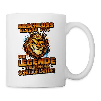 Abschlussklasse 2026 Löwe | Schulabgänger - Tasse - Weiß - Rechts