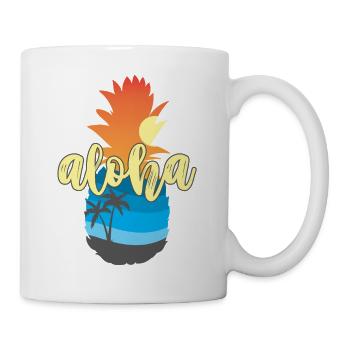 Aloha Sunset Pineapple – Ambiances de la plage d’Hawaï - Mug blanc - blanc - Droite