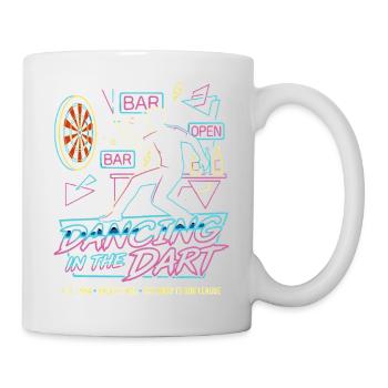 Darts Fun Shirt, Dancing in the Dart Shirt Hoodie, - Tasse - Weiß - Rechts