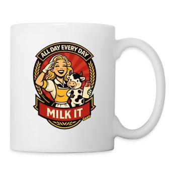 All Day Every Day Milk It Retro Cow - Mug - white - Right