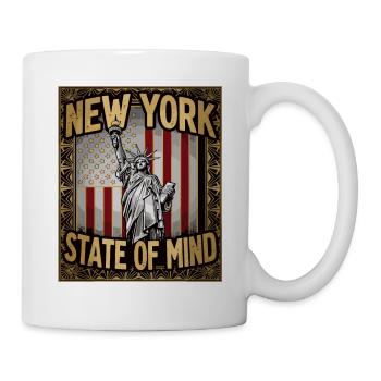 Statue de la Liberté de New York Vintage USA - Mug blanc - blanc - Droite