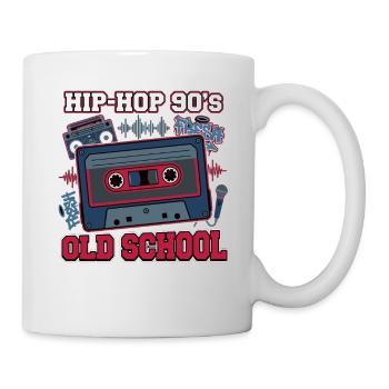 Hip Hop 90s Oldschool Cassette Retro - Mug - white - Right