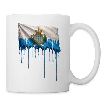 Flag San Marino Drop Art - Mug - white - Right