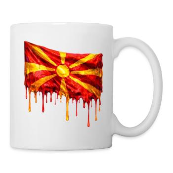 Macedonian Flag Drop - Mug - white - Right