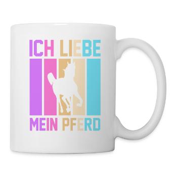 Reiten Pferdeliebhaber Reiterhof Pferde - Tasse - Weiß - Rechts