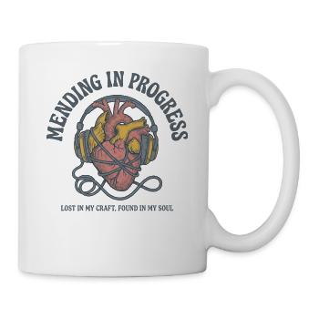 Casques pour écouter de la musique pour la santé mentale - Mug blanc - blanc - Droite