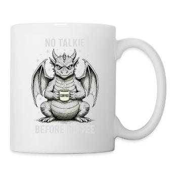 No Conversation Before Coffee Lover Dragon - Mug - white - Right